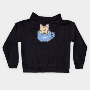 Tea cat Kids Hoodie